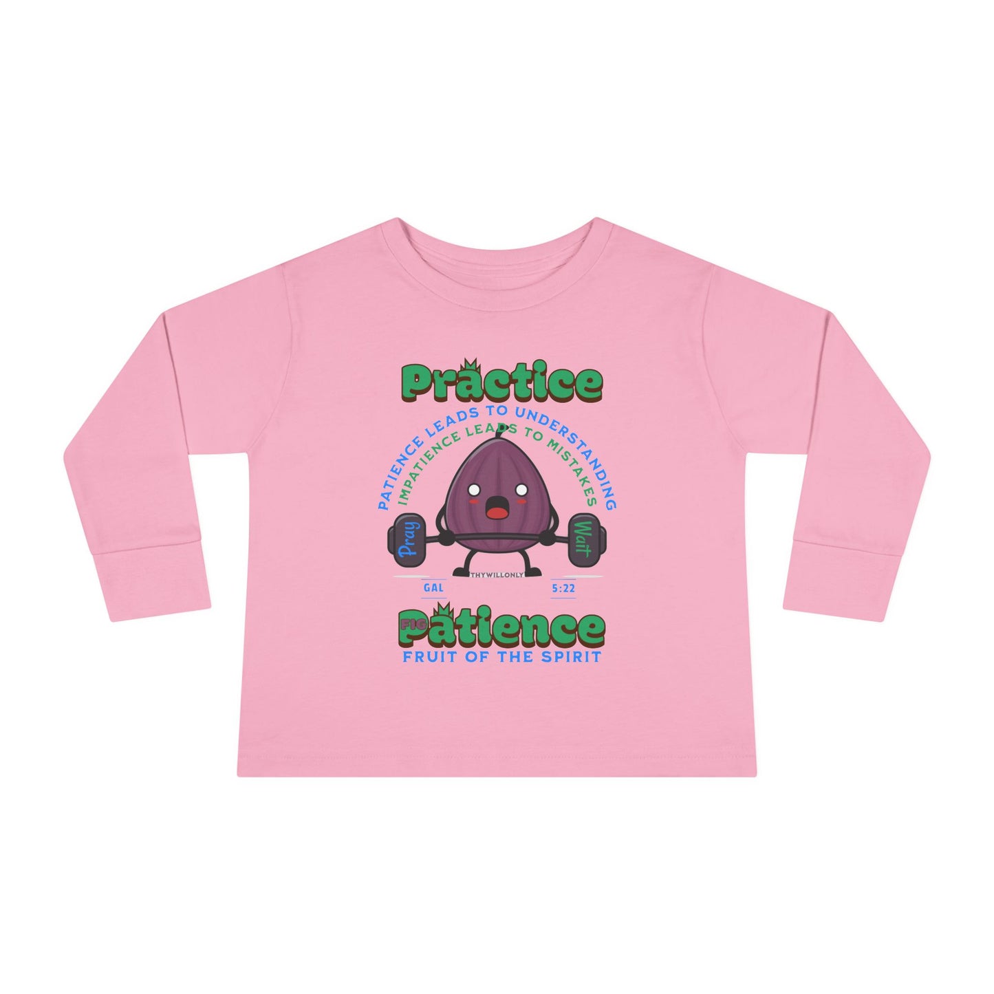 Galatians 5:22 Toddler LS Tee: Patience – Fruit of the Spirit