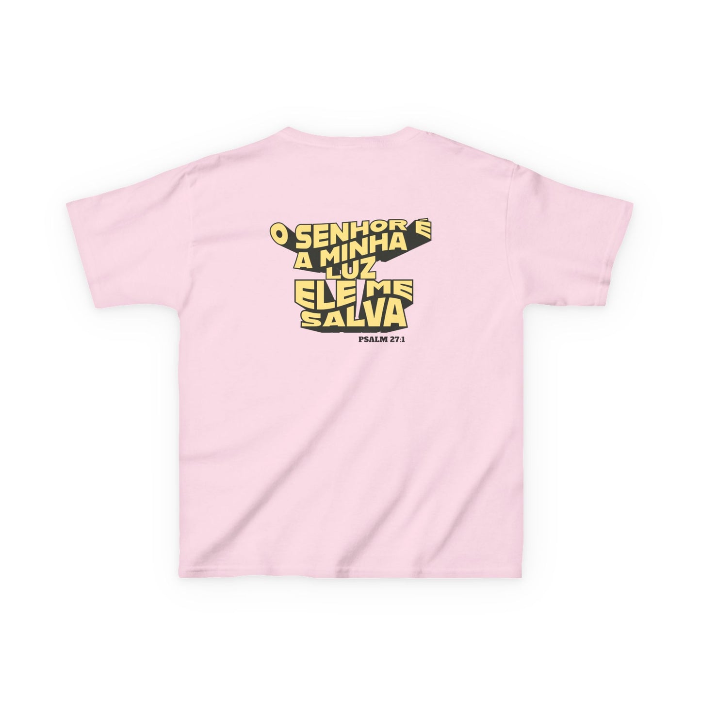 Camiseta Infantil Salmo 27:1 – O Senhor é a Minha Luz