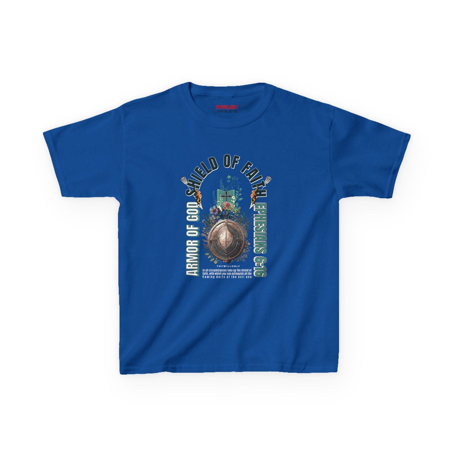 Ephesians 6:16 Youth Tee: Shield of Faith – Armor of God