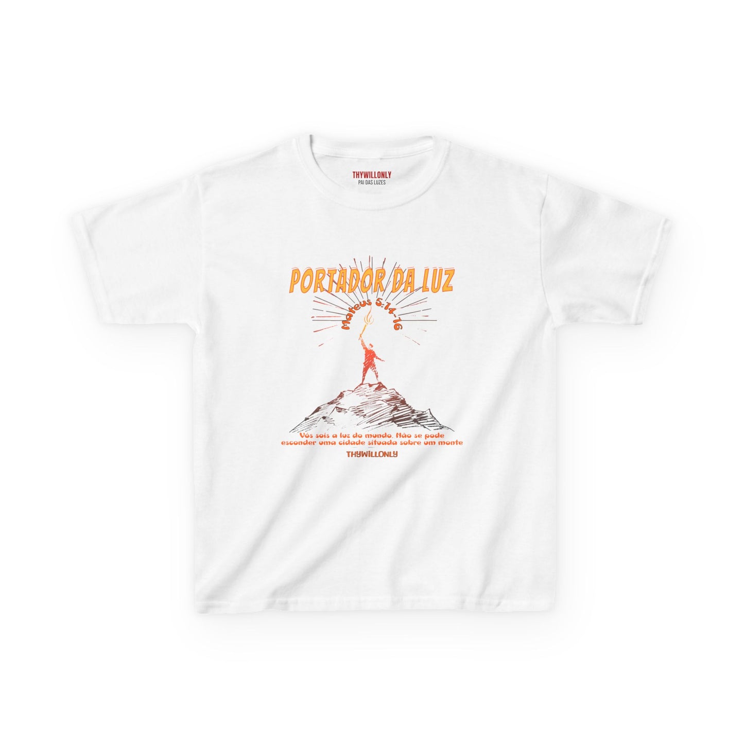 Mateus 5:14–16 Camiseta Infantil: Portador da Luz