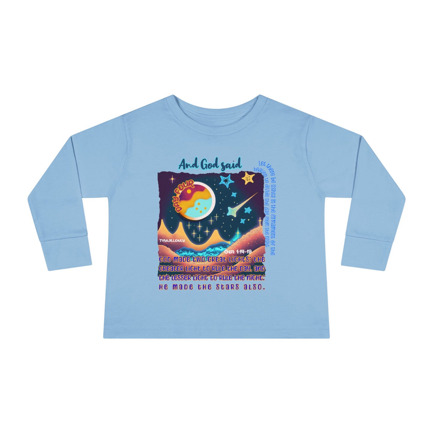 Creation Day 4 Toddler LS Tee: Lights in the Heavens