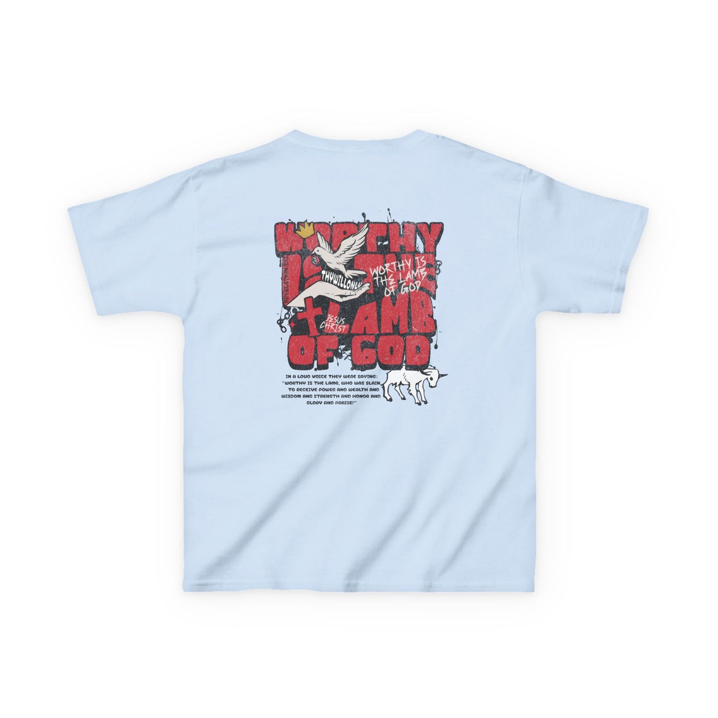 Revelation 5:12 Kids Tee β Worthy Is the Lamb