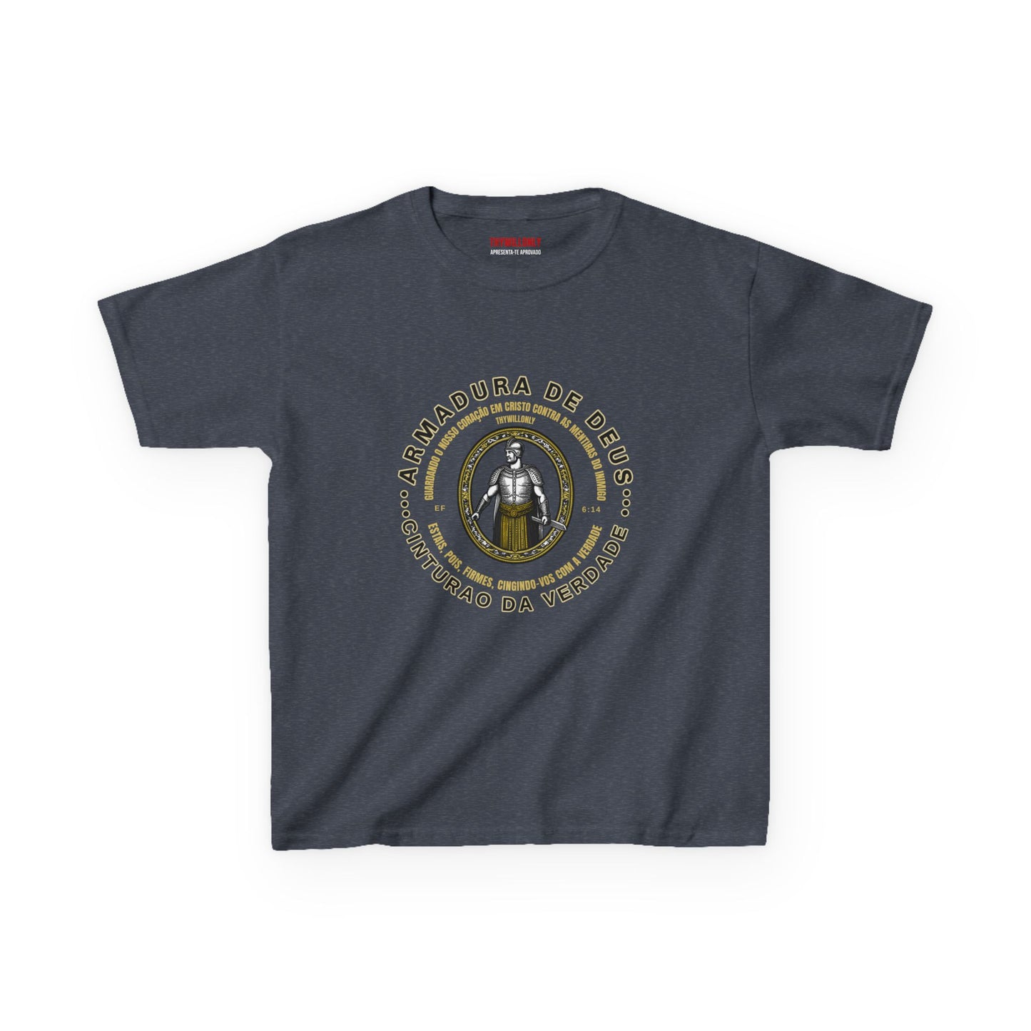 Camiseta Juvenil de Efésios 6:14: Cinto da Verdade – Armadura de Deus