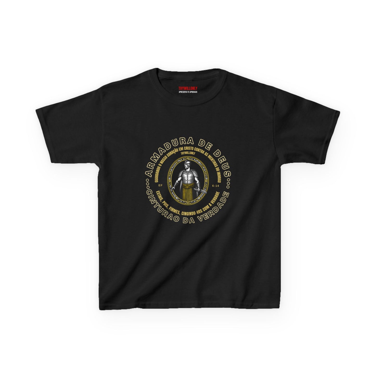 Camiseta Juvenil de Efésios 6:14: Cinto da Verdade – Armadura de Deus