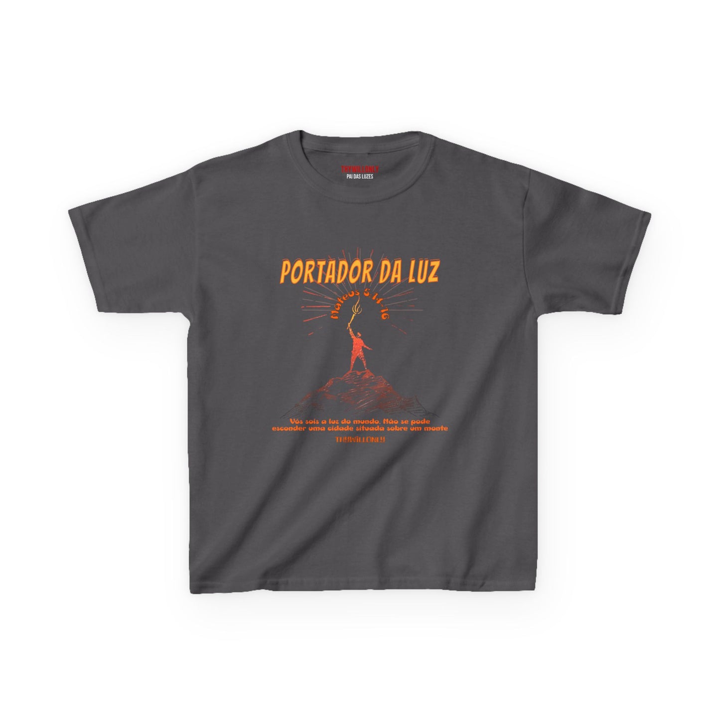 Mateus 5:14–16 Camiseta Infantil: Portador da Luz