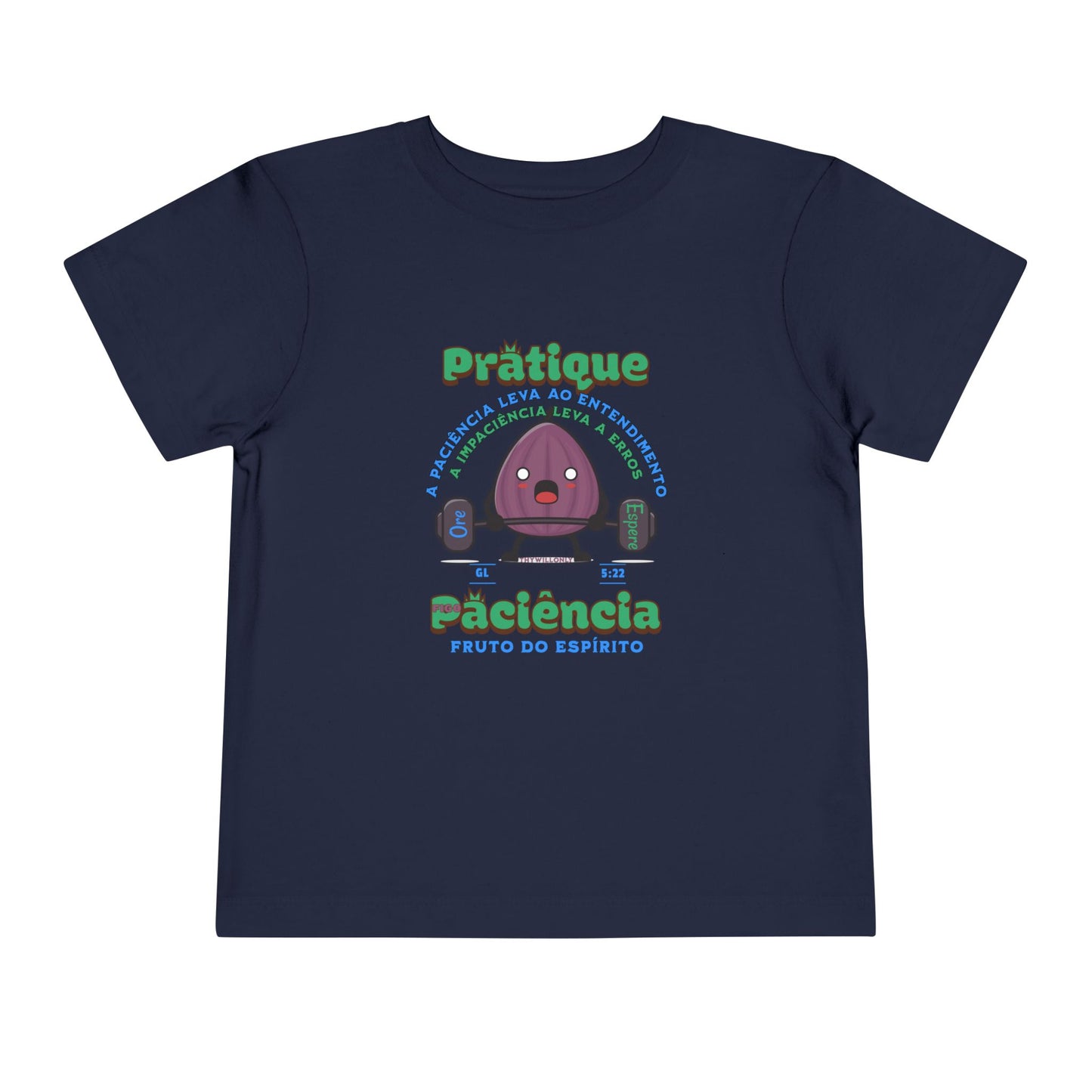 Camiseta Infantil Gálatas 5:22 – Paciência: Fruto do Espírito