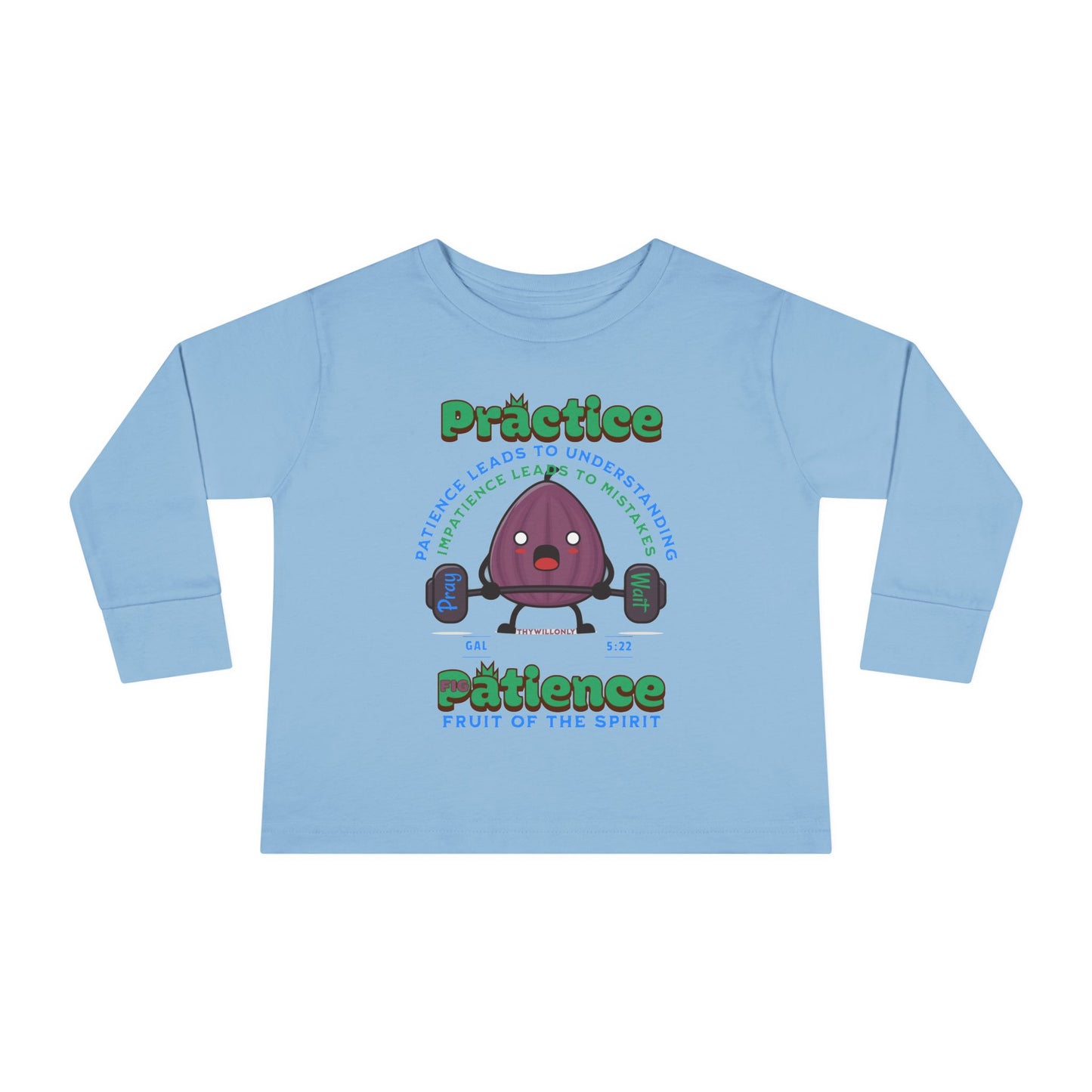 Galatians 5:22 Toddler LS Tee: Patience – Fruit of the Spirit