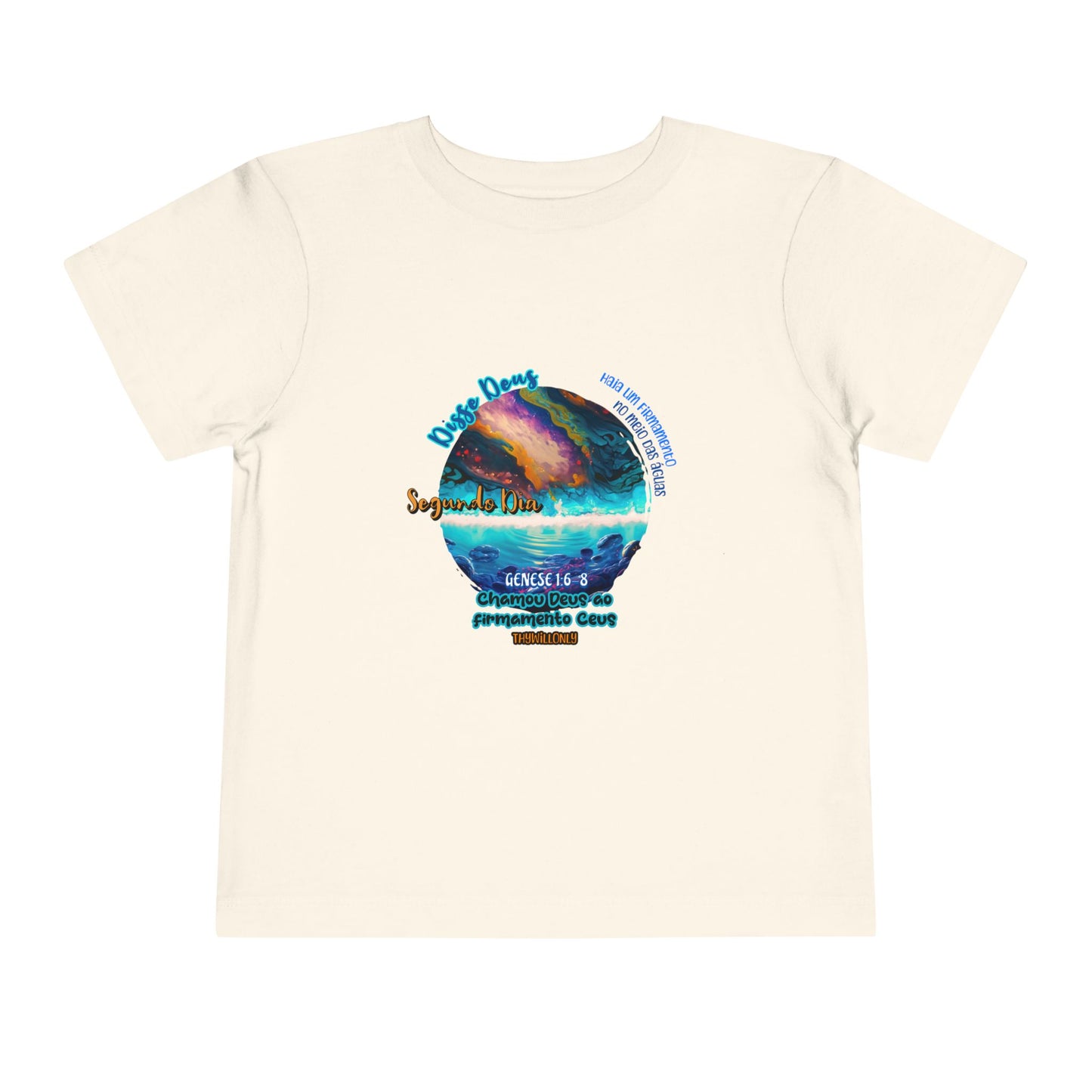 Camiseta Infantil – Dia 2 da Criação: Céu Acima, Águas Abaixo
