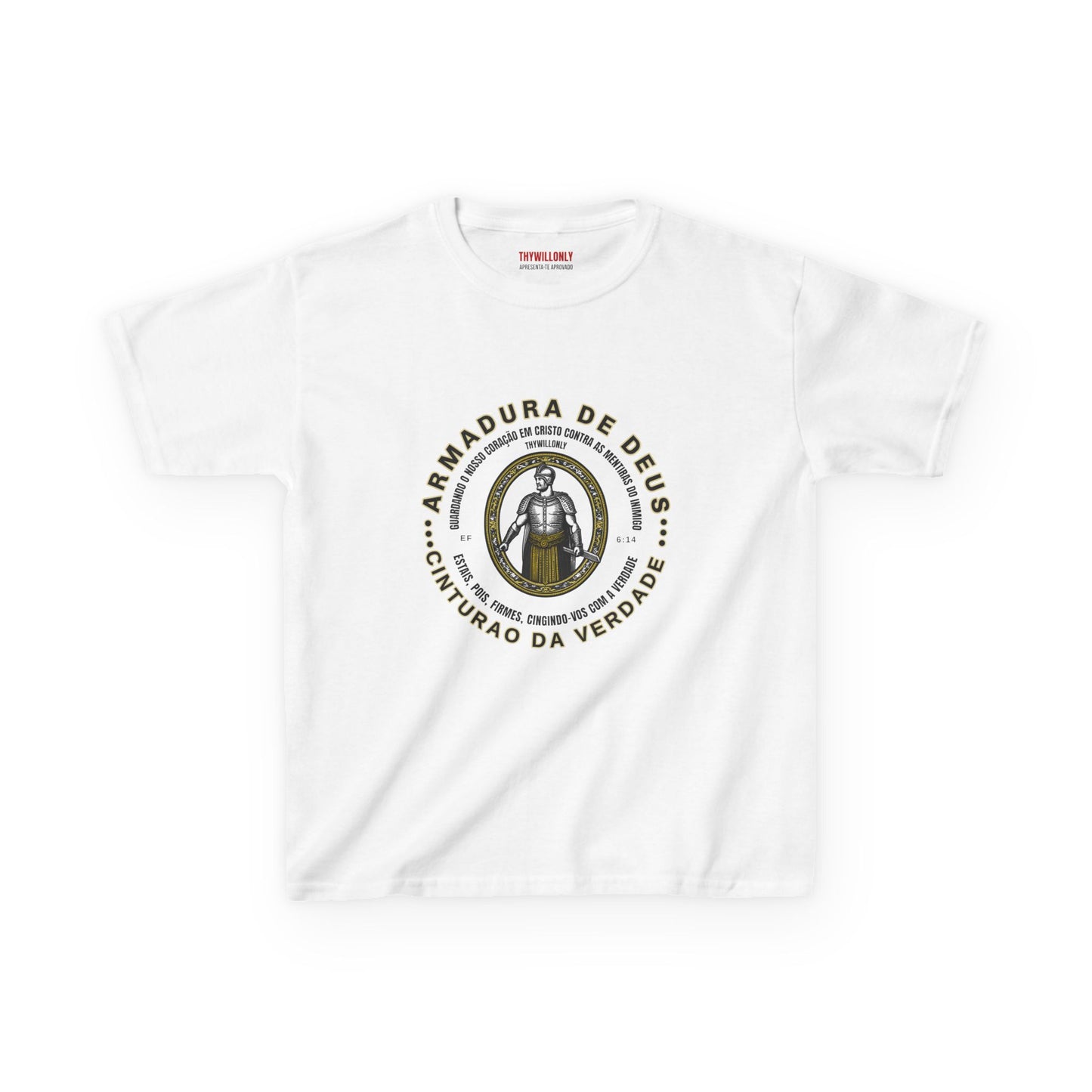 Camiseta Juvenil de Efésios 6:14: Cinto da Verdade – Armadura de Deus