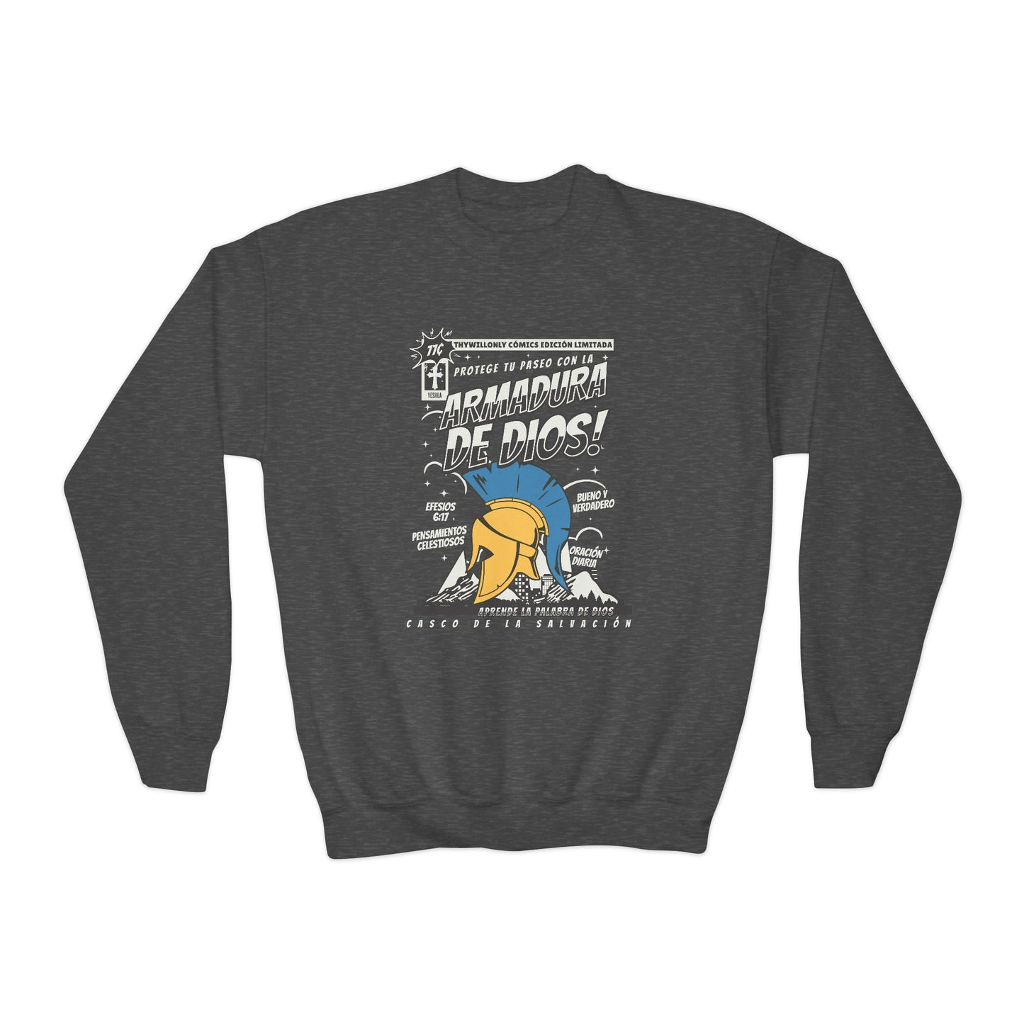 Efesios 6:17 - Sudadera Juvenil: Casco de la Salvación – Armadura de Dios