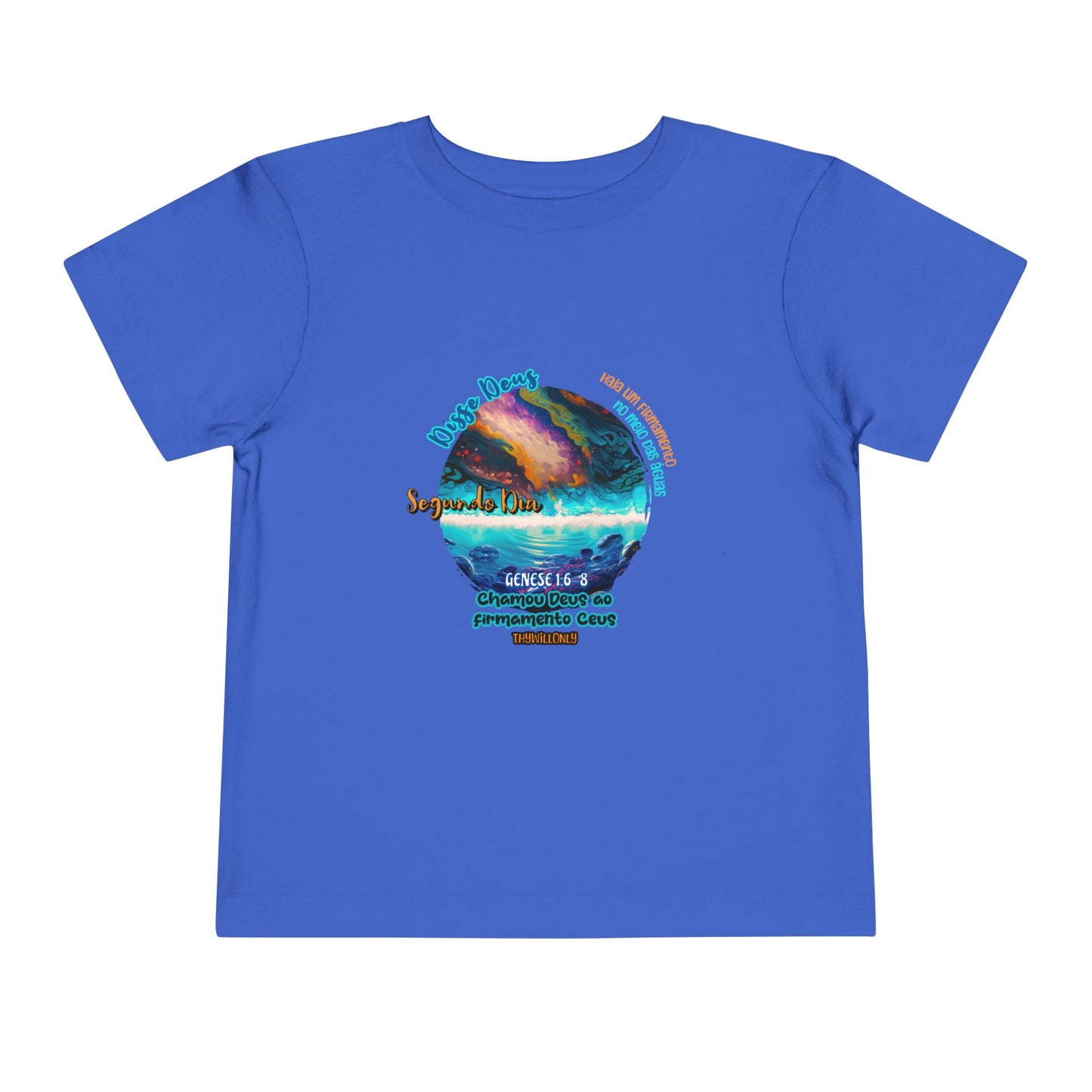 Camiseta Infantil – Dia 2 da Criação: Céu Acima, Águas Abaixo