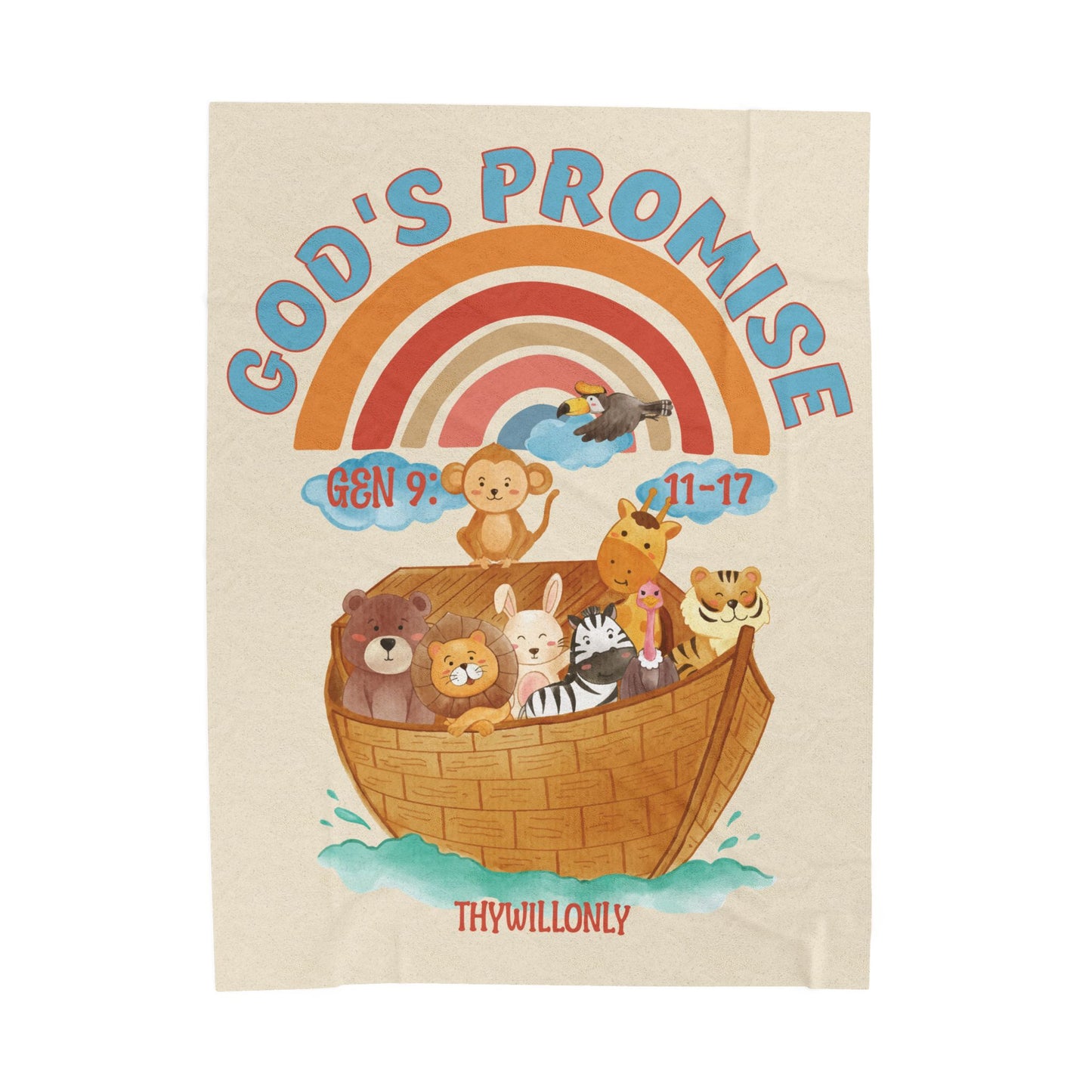 God’s Promise Velveteen Plush Blanket – Genesis 9:11–17