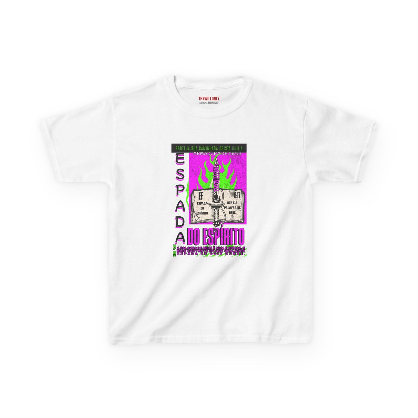 Efésios 6:17 Camiseta Juvenil: Espada do Espírito – Armadura de Deus