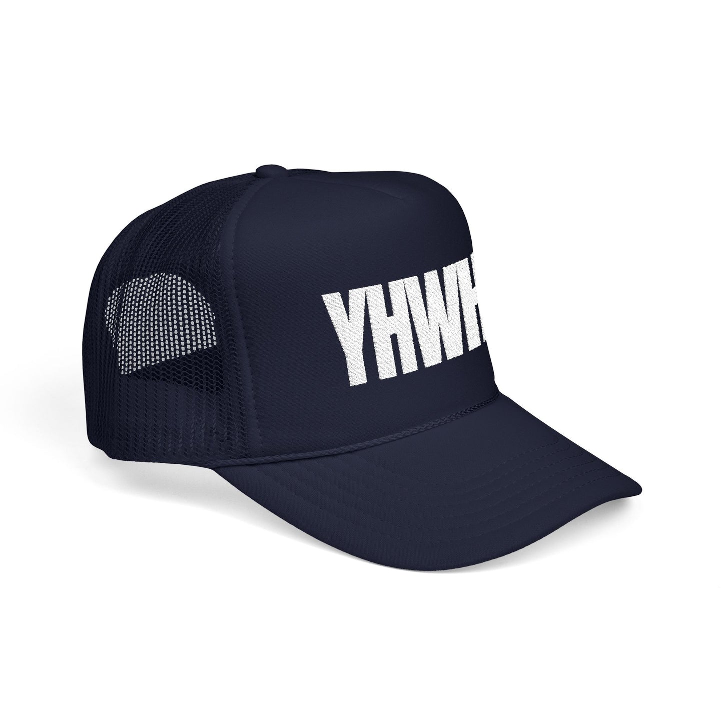 YHWH Foam Trucker Hat β White Letter Edition