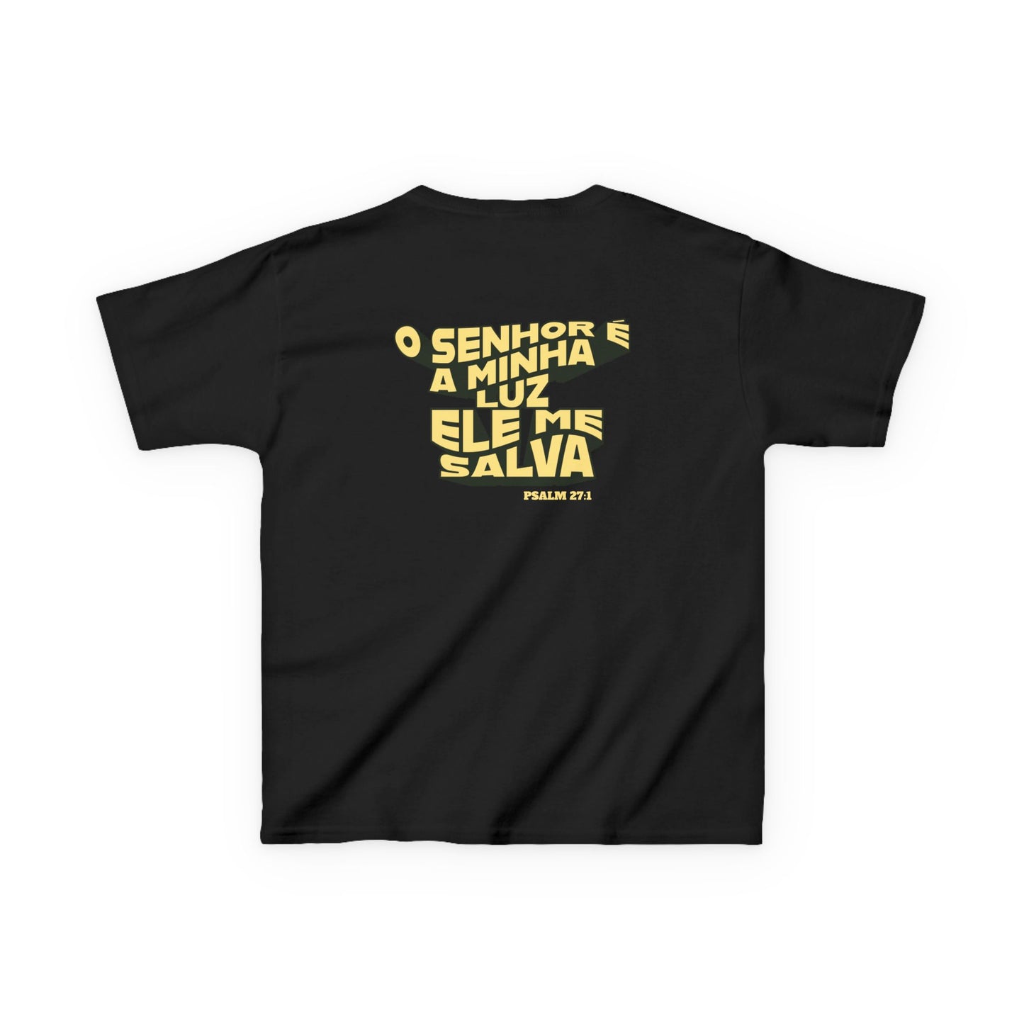 Camiseta Infantil Salmo 27:1 – O Senhor é a Minha Luz