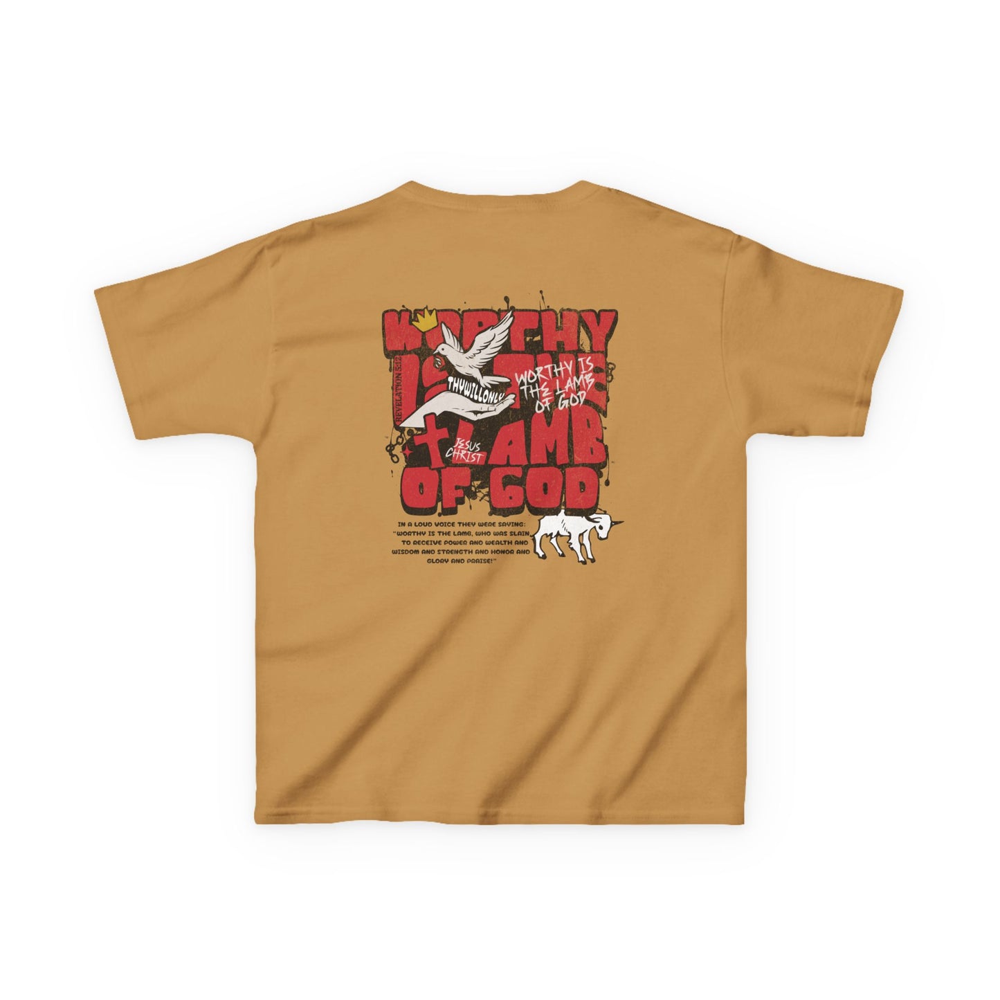 Revelation 5:12 Kids Tee β Worthy Is the Lamb