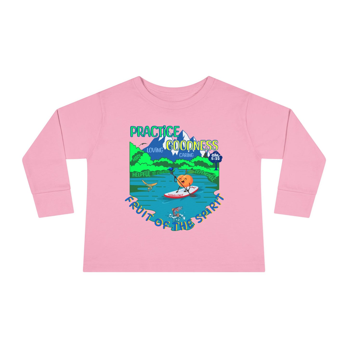 Galatians 5:22 Toddler LS Tee: Goodness β Fruit of the Spirit