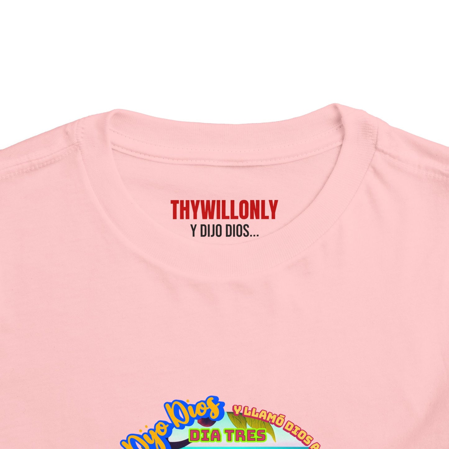 Día 3 de la Creación - Camiseta Infantil: Tierra, Mares y Vida