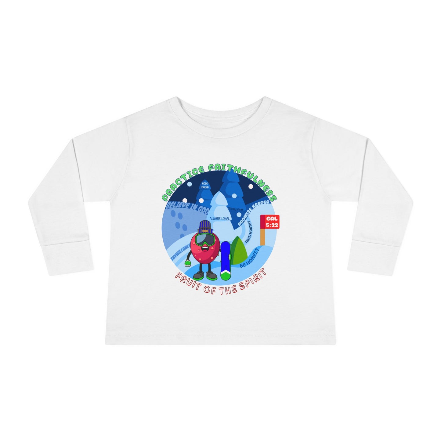 Galatians 5:22 Toddler LS Tee: Faithfulness – Fruit of the Spirit