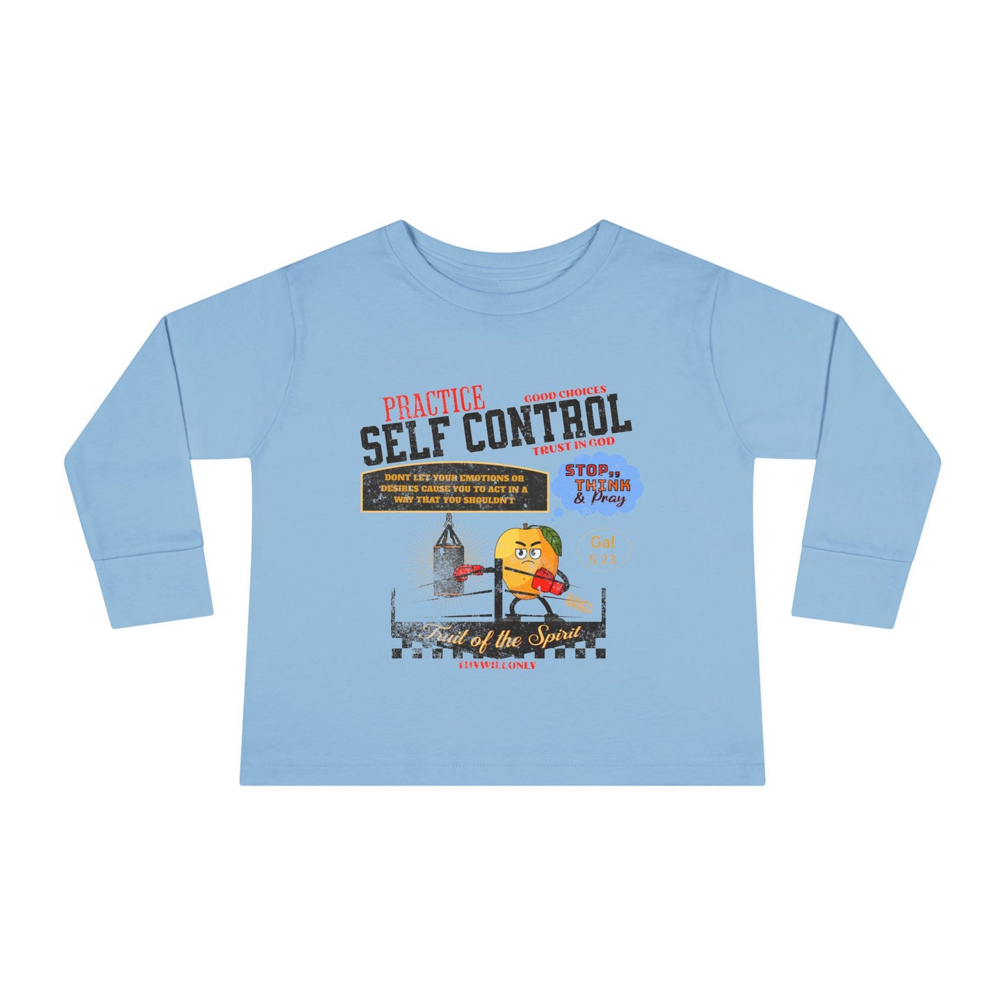 Galatians 5:23 Toddler LS Tee: Self-Control β Fruit of the Spirit