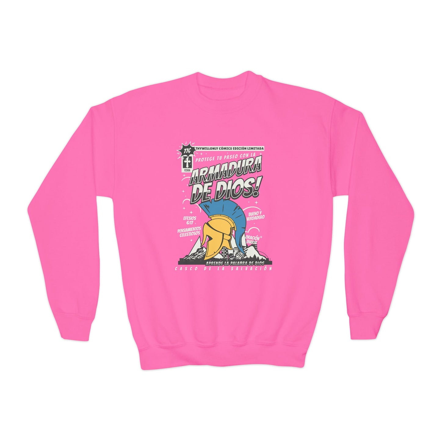 Efesios 6:17 - Sudadera Juvenil: Casco de la Salvación – Armadura de Dios