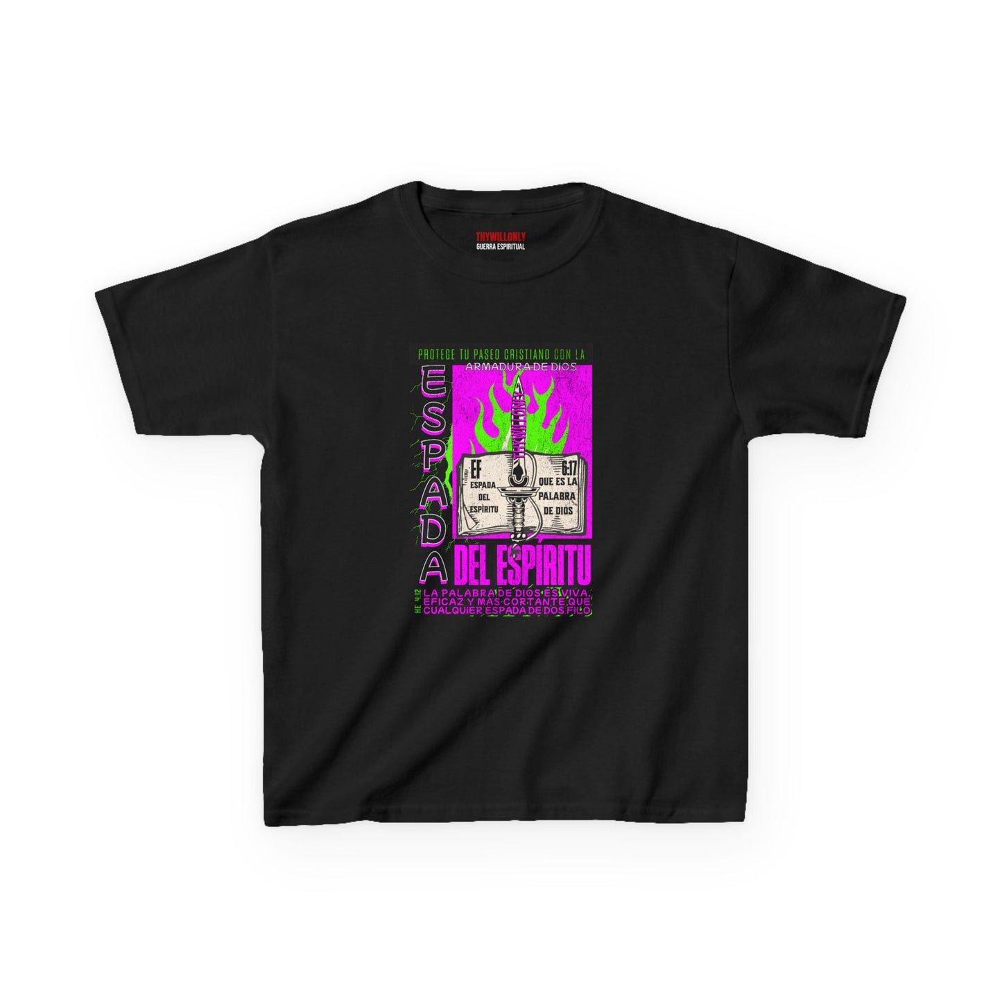 Efesios 6:17 - Camiseta Juvenil: Espada del Espíritu – Armadura de Dios