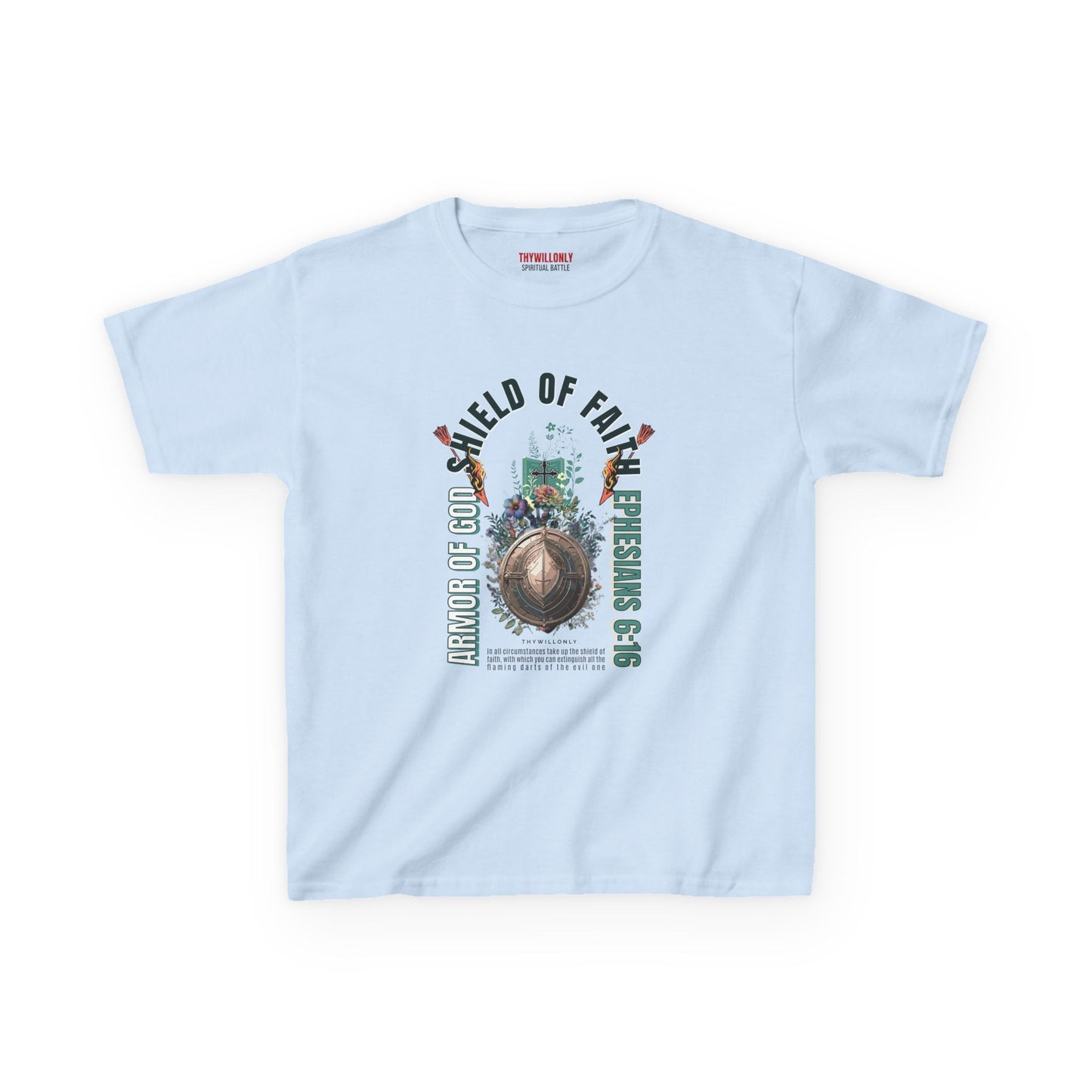 Ephesians 6:16 Youth Tee: Shield of Faith – Armor of God