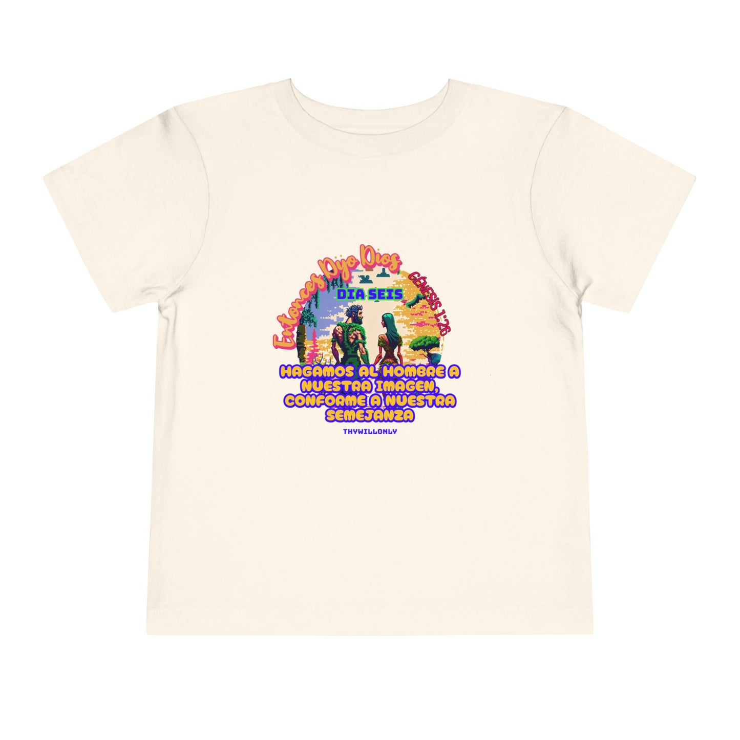 Día 6 de la Creación - Camiseta Infantil: Hecho a Su Imagen