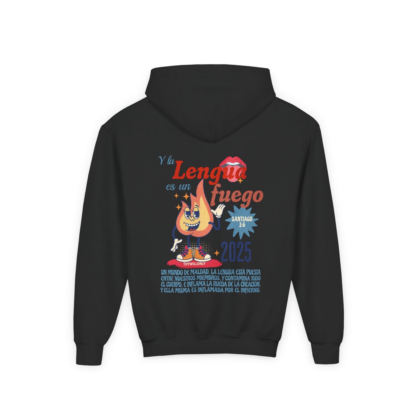 Santiago 3:6 - Sudadera Jovenes: La Lengua es un Fuego