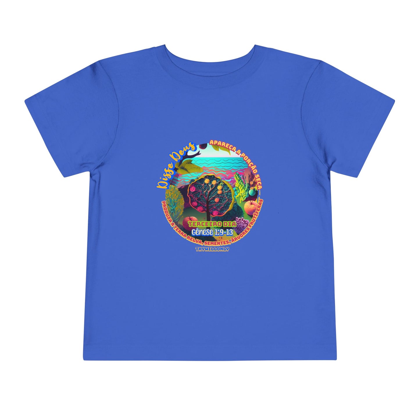 Camiseta Infantil – Dia 3 da Criação: Terra, Mares e Vida