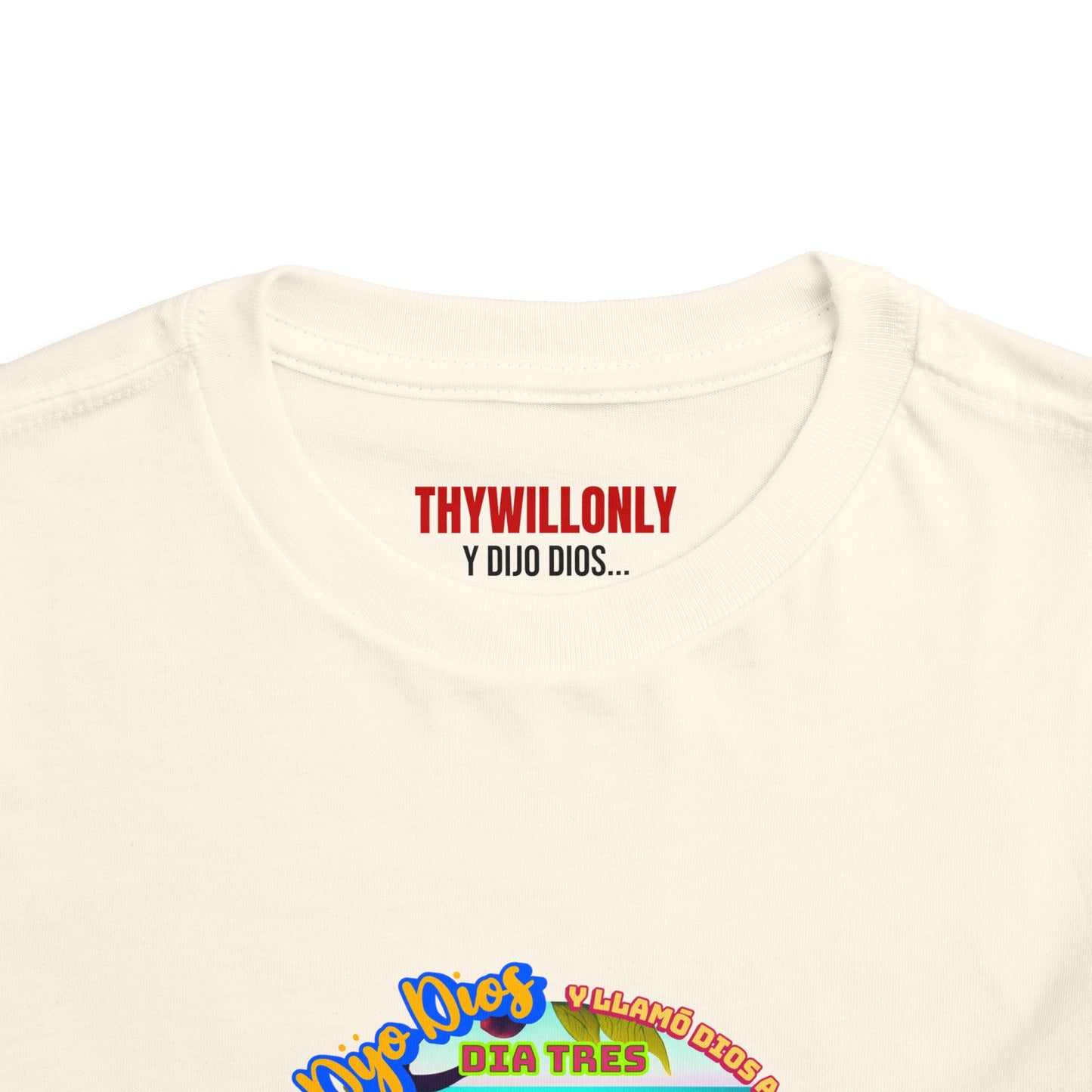 Día 3 de la Creación - Camiseta Infantil: Tierra, Mares y Vida