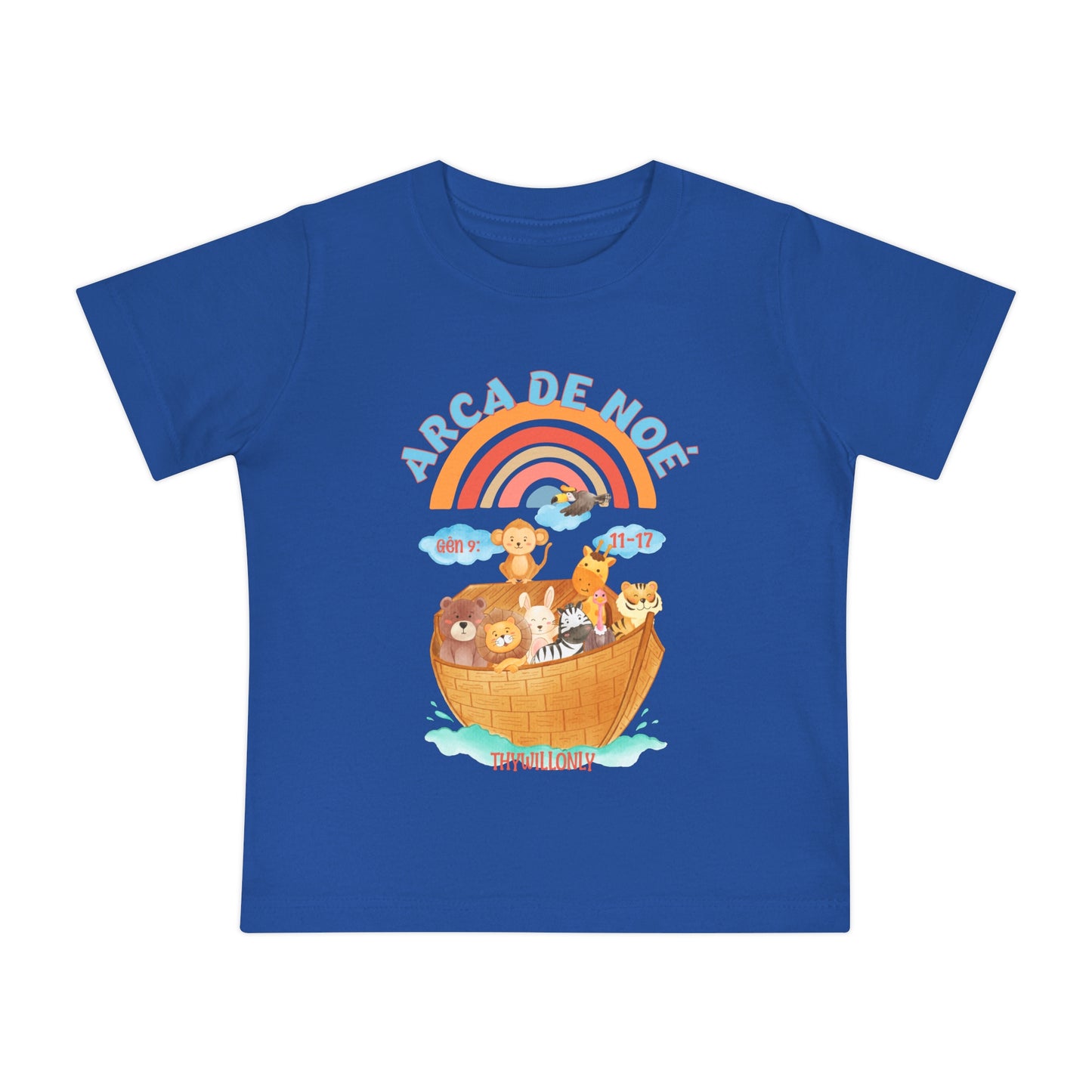 Gênesis 9:13 - Camiseta de Bebê Arca de Noé – A Aliança de Deus Lembrada