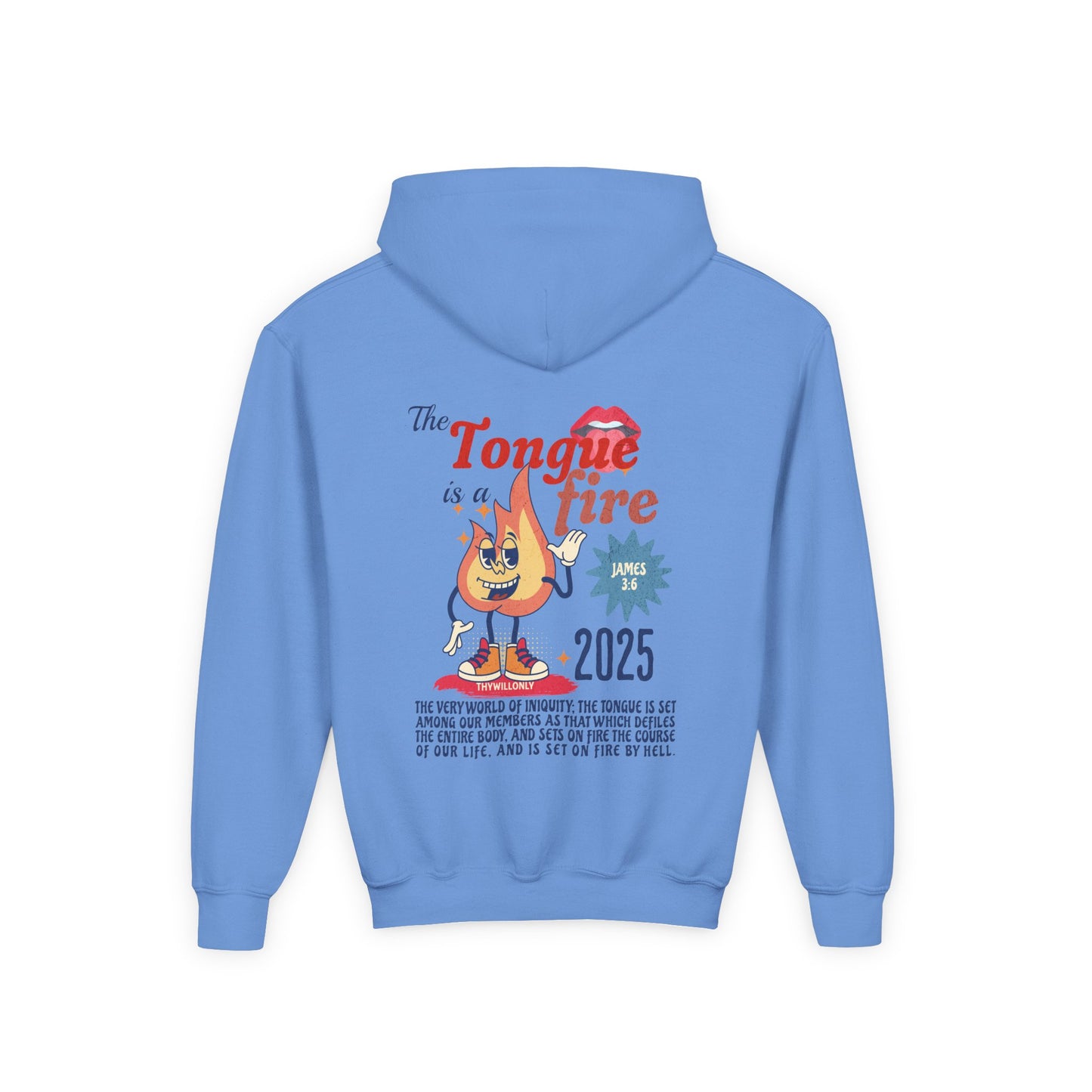 James 3:6 Kids Hoodie: The Tongue Is a Fire