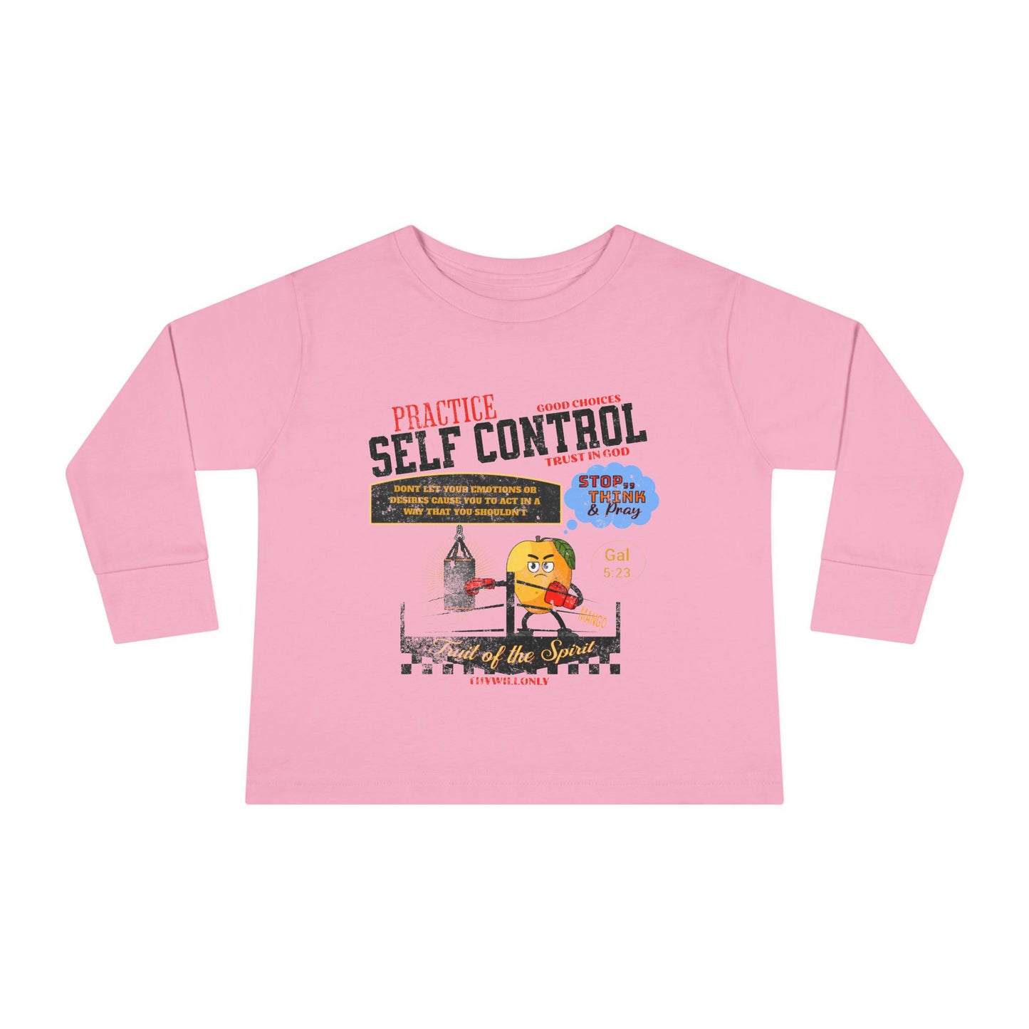 Galatians 5:23 Toddler LS Tee: Self-Control β Fruit of the Spirit