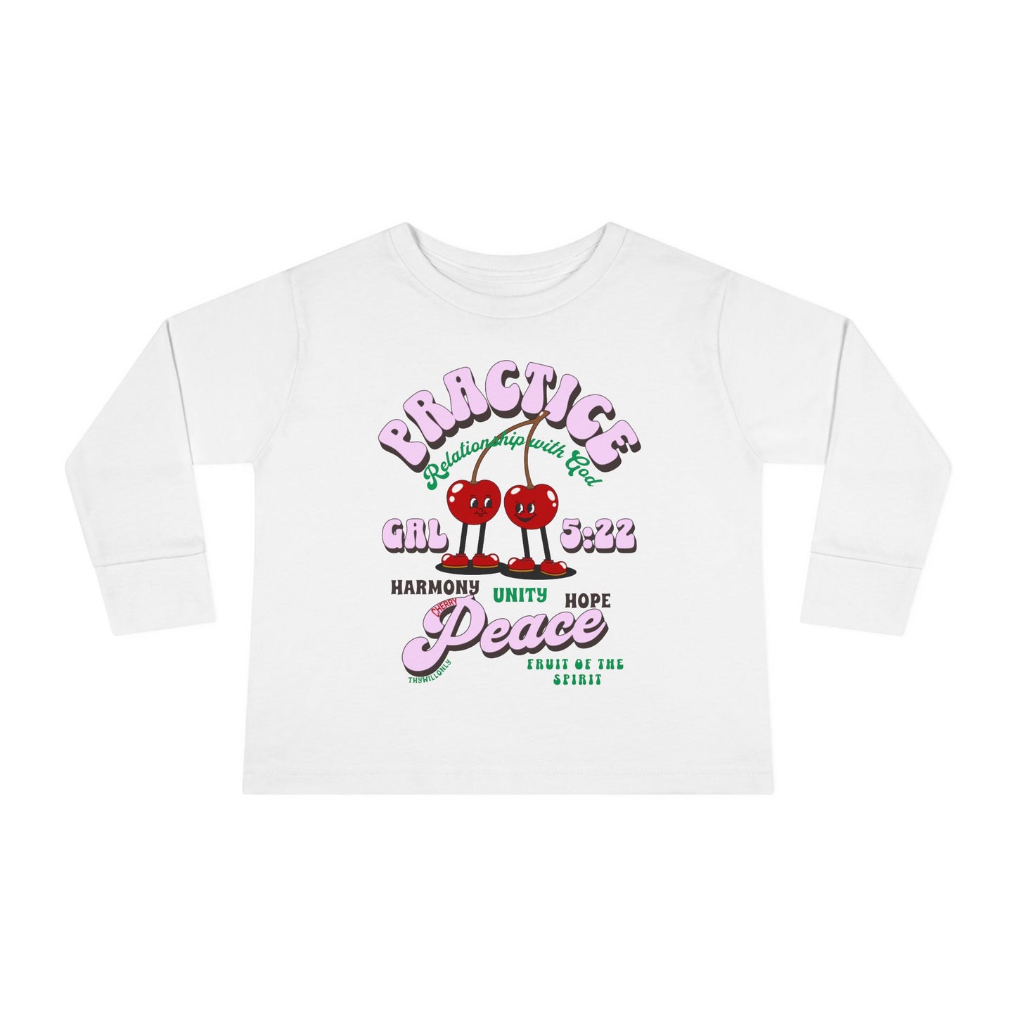 Galatians 5:22 Toddler LS Tee: Peace โ Fruit of the Spirit