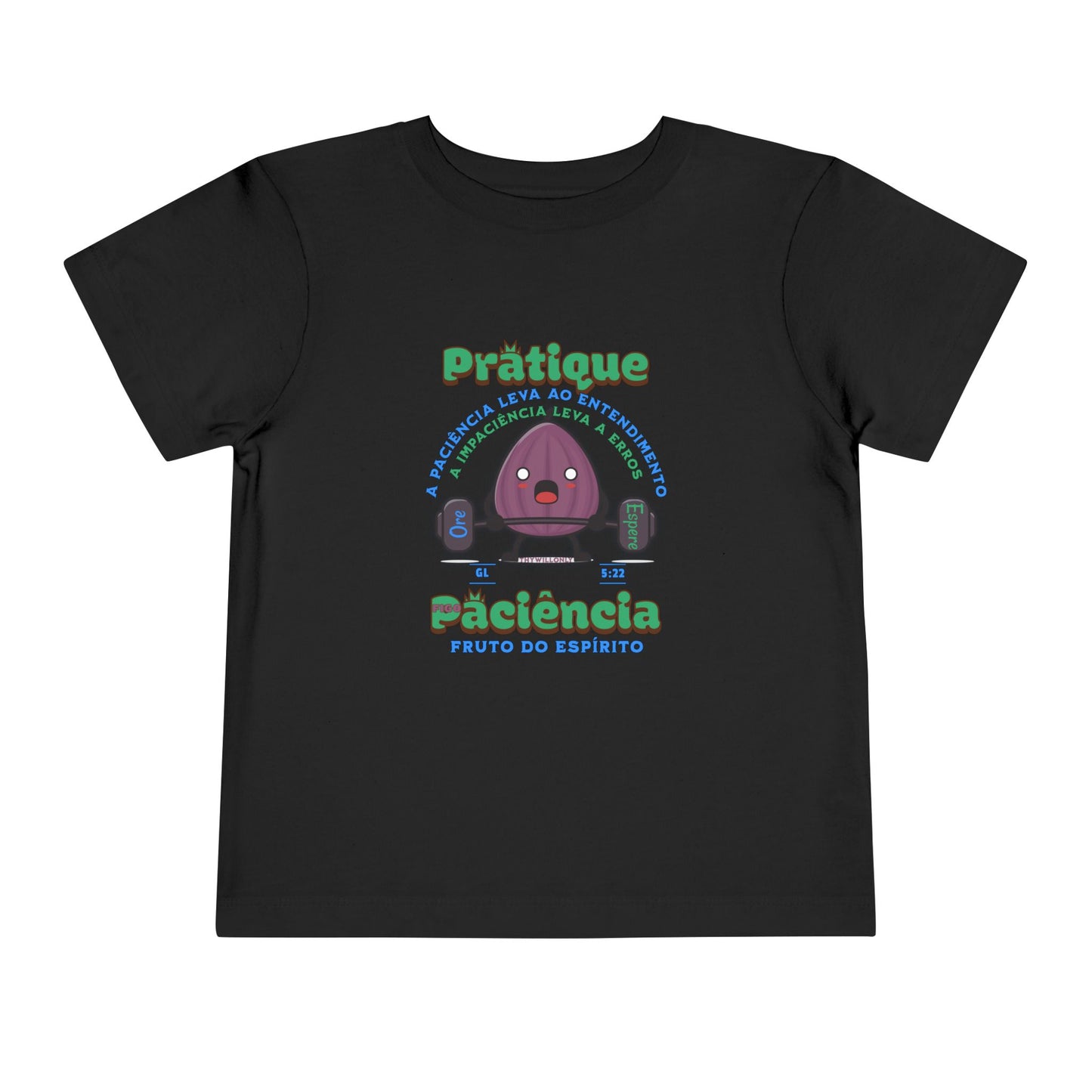 Camiseta Infantil Gálatas 5:22 – Paciência: Fruto do Espírito