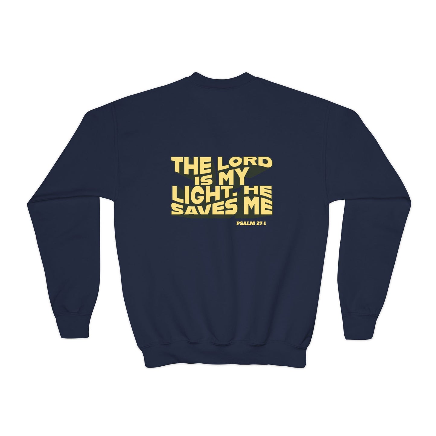 Psalm 27:1 Kids Crewneck – The Lord Is My Light