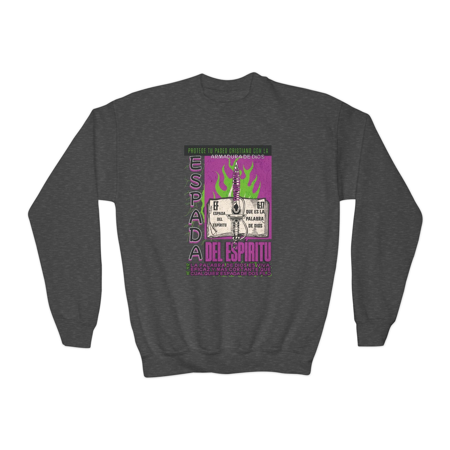Efesios 6:17 – Sudadera Juvenil: Espada del Espíritu – Armadura de Dios