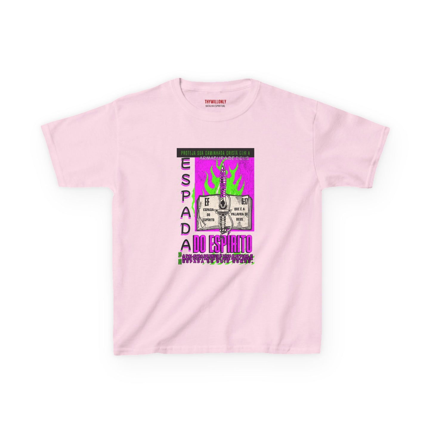 Efésios 6:17 Camiseta Juvenil: Espada do Espírito – Armadura de Deus