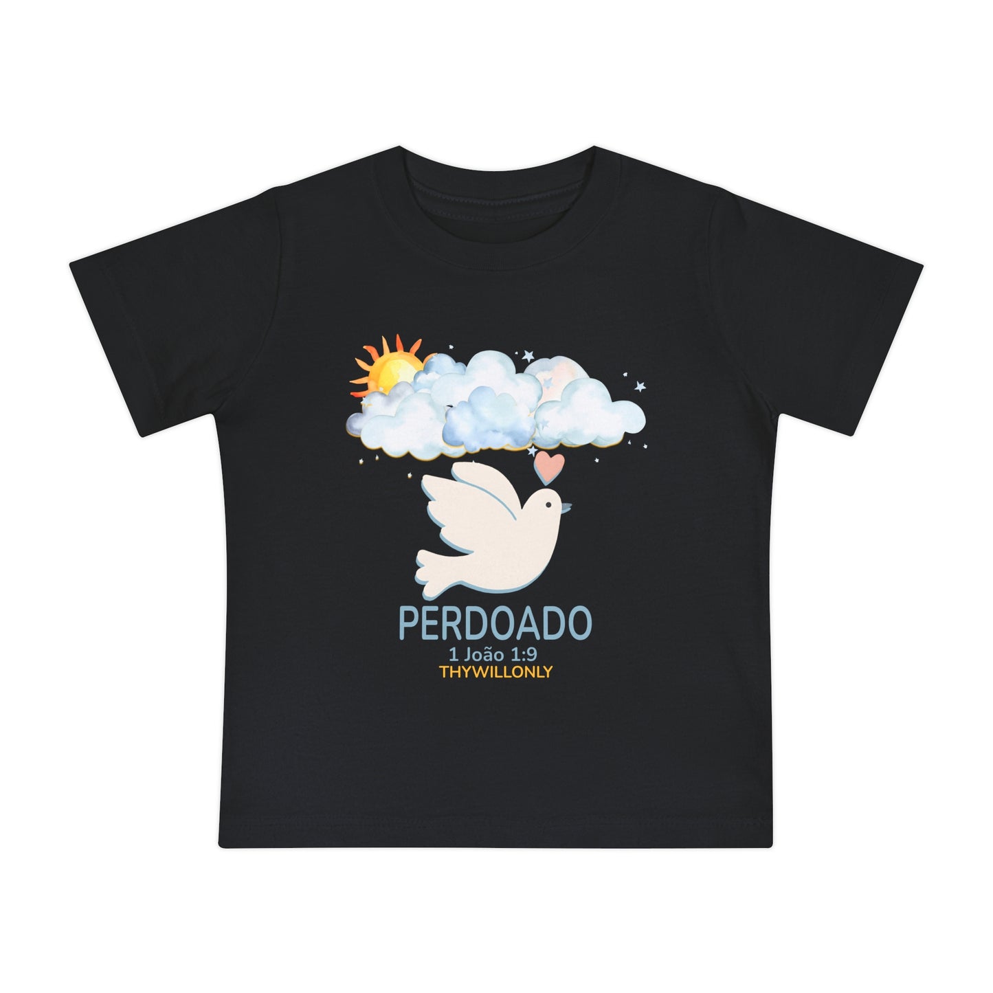 1 João 1:9 - Camiseta de Bebê Perdoado