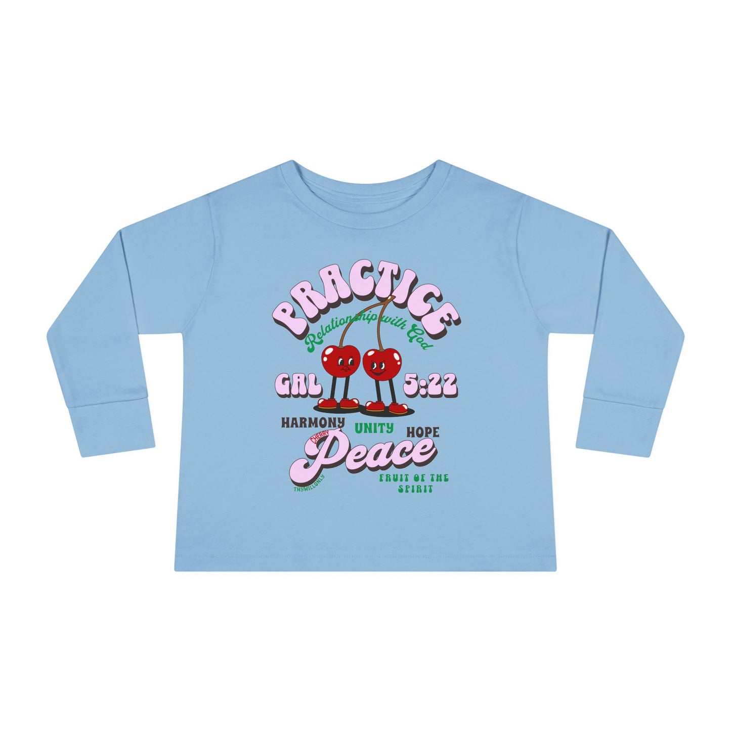 Galatians 5:22 Toddler LS Tee: Peace โ Fruit of the Spirit