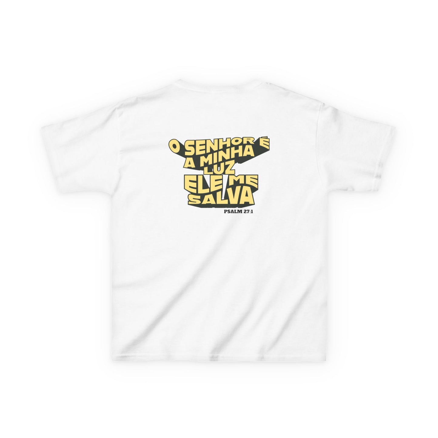 Camiseta Infantil Salmo 27:1 – O Senhor é a Minha Luz