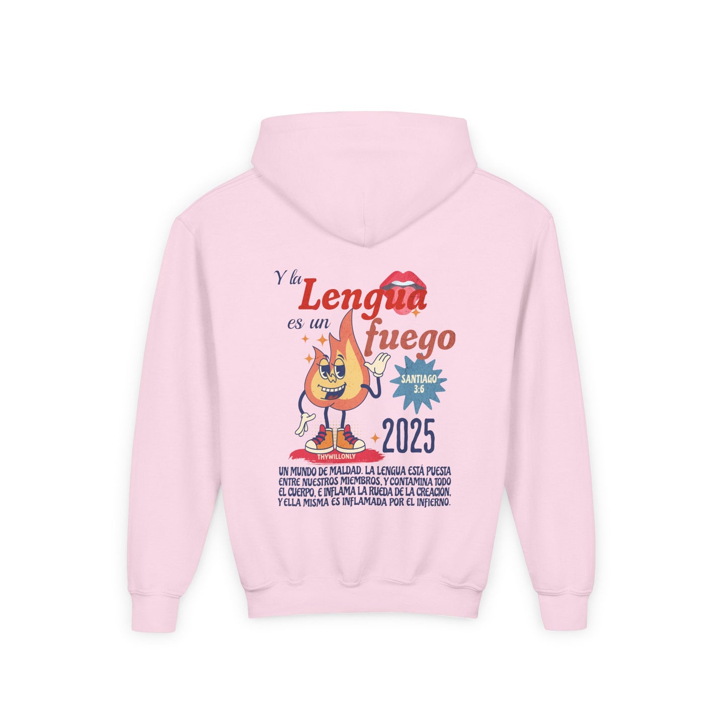 Santiago 3:6 - Sudadera Jovenes: La Lengua es un Fuego