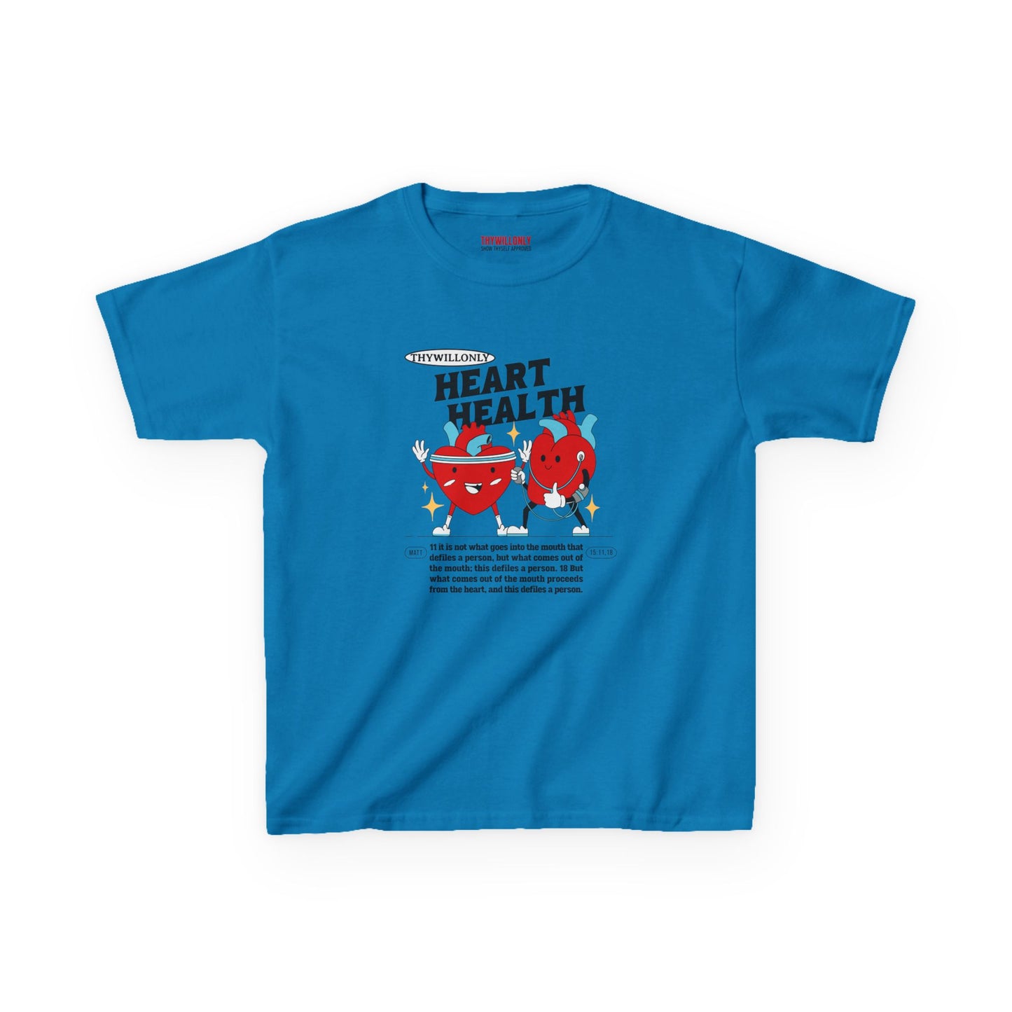 Matthew 15:11,18 Kids T-Shirt: Words Reflect the Heart