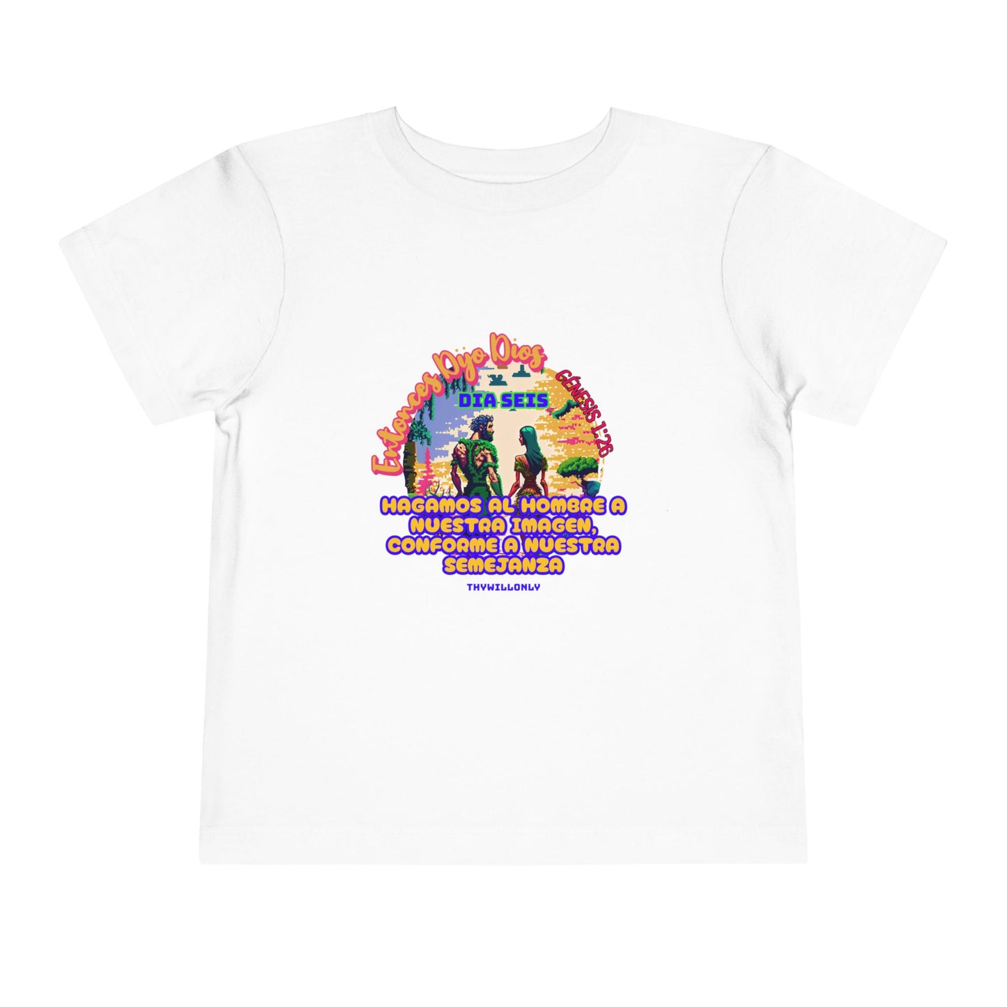 Día 6 de la Creación - Camiseta Infantil: Hecho a Su Imagen
