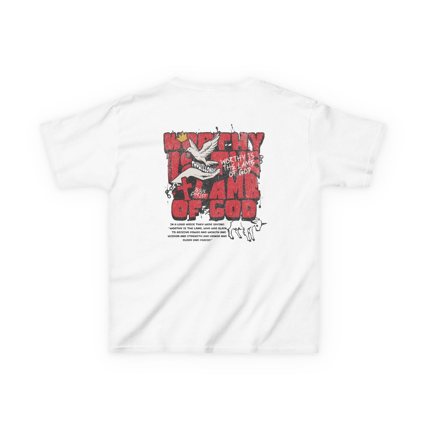 Revelation 5:12 Kids Tee β Worthy Is the Lamb