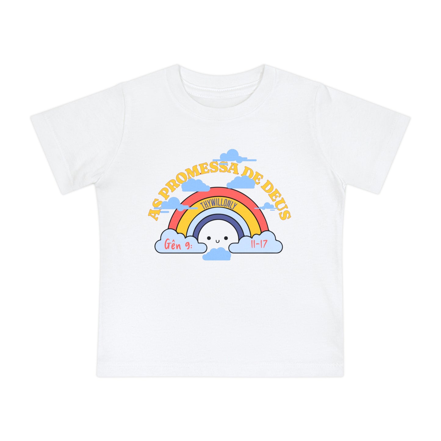 Gênesis 9:11–17 - Camiseta de Bebê A Promessa de Deus