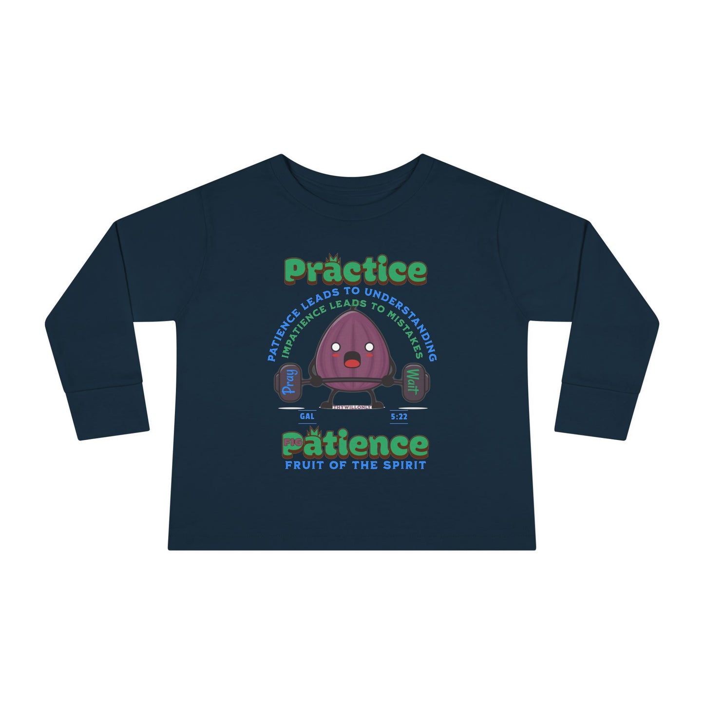 Galatians 5:22 Toddler LS Tee: Patience – Fruit of the Spirit