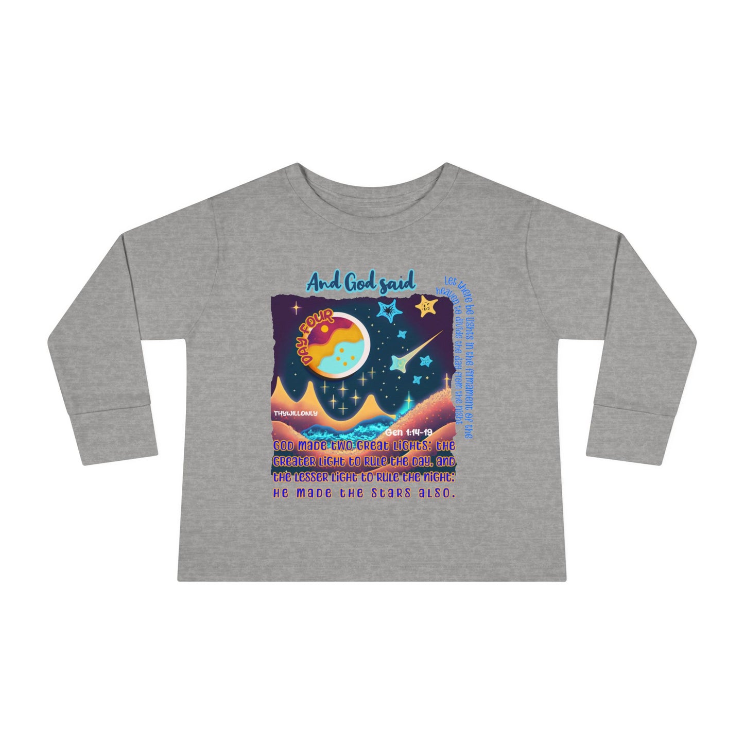 Creation Day 4 Toddler LS Tee: Lights in the Heavens