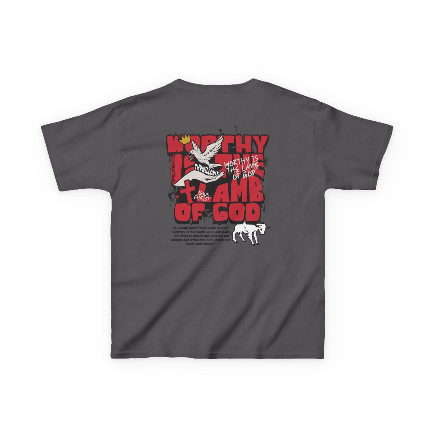 Revelation 5:12 Kids Tee β Worthy Is the Lamb